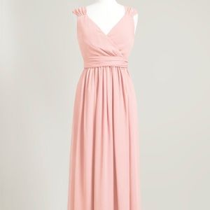 Blush Chiffon Bridesmaid Wrap Dress - Sz. 4 | 6